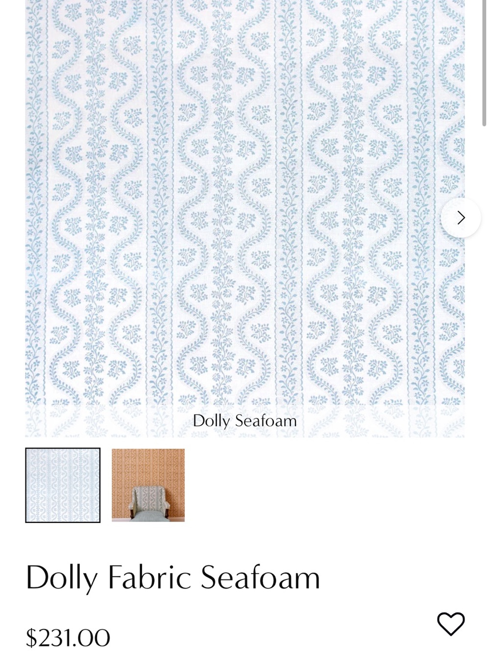 Dolly Fabric Seafoam - Elegant Seafoam Printed Home Fabric 6 YARDS